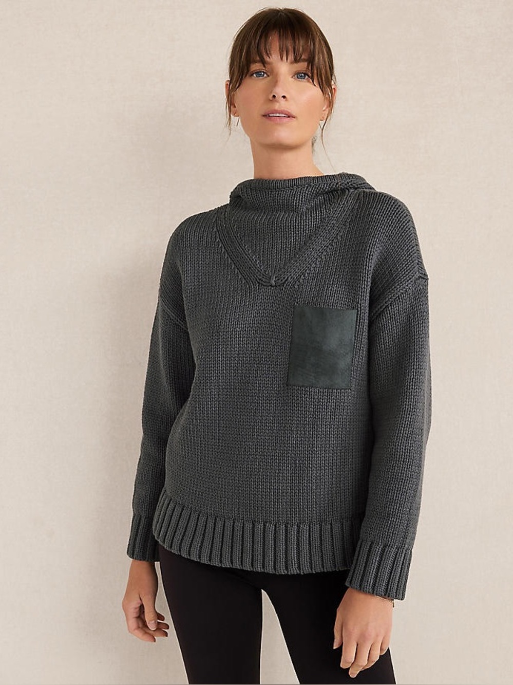Haven Well Within Cotton Blend Pocket Sweater Hoodie M - Picture 1 of 11